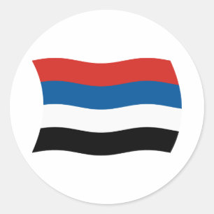 Redondo Adesivo da Bandeira dos Povos Indígenas da Colômbi