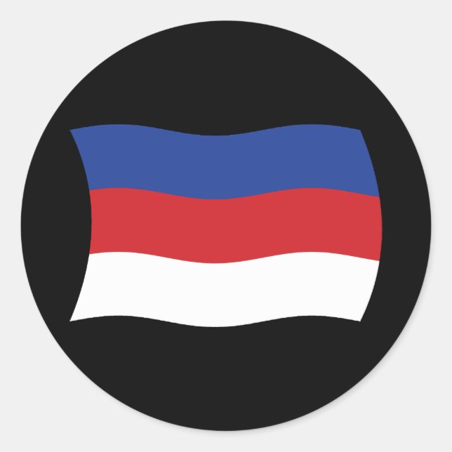 Redondo Adesivo da Bandeira dos Sorábios (Frente)