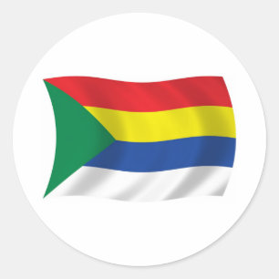 Redondo Adesivo da Bandeira Druzista