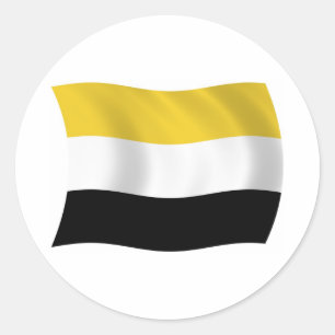 Redondo Adesivo da Bandeira Garifuna