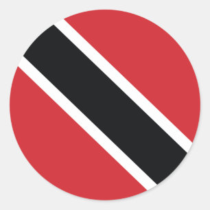 Redondo Adesivo da Bandeira Nacional de Trinidad e Tobago