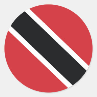 Redondo Adesivo da Bandeira Nacional de Trinidad e Tobago