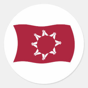 Redondo Adesivo da bandeira Oglala Lakota
