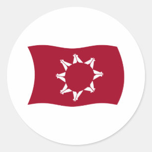 Redondo Adesivo da bandeira Oglala Lakota
