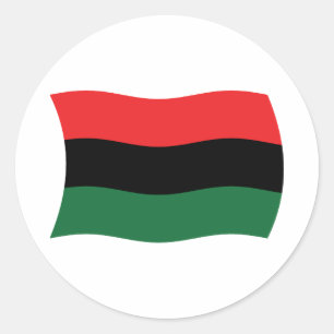 Redondo Adesivo da Bandeira Pan-Africana (UNIA)