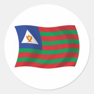 Redondo Adesivo da Bandeira Tribal Bubi