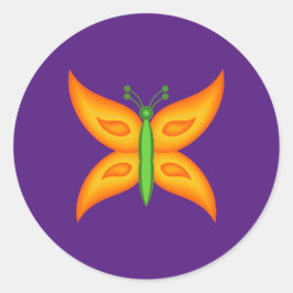 Redondo Adesivo da borboleta de alienígena