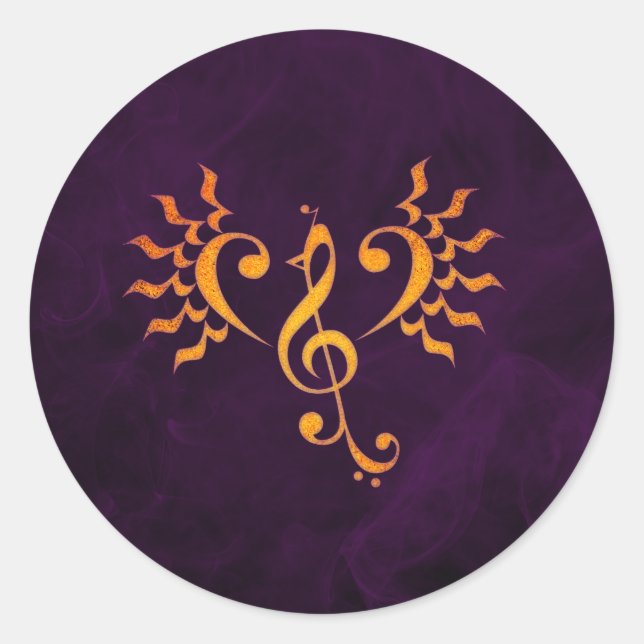 Redondo Adesivo da Canção Phoenix (Frente)