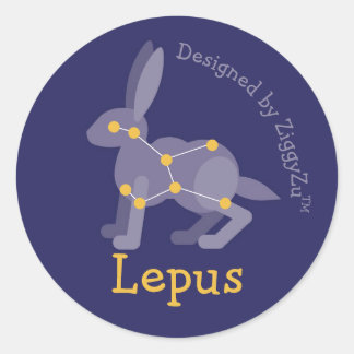 Redondo Adesivo da Constelação Lepus a Lebre