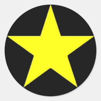 Redondo Adesivo da estrela do Jammer Amarelo