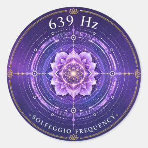 Redondo Adesivo da Frequência Solfeggio 639 Hz