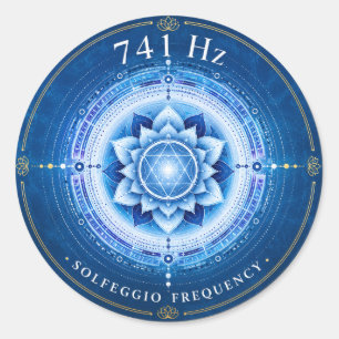 Redondo Adesivo da Frequência Solfejo 741 Hz