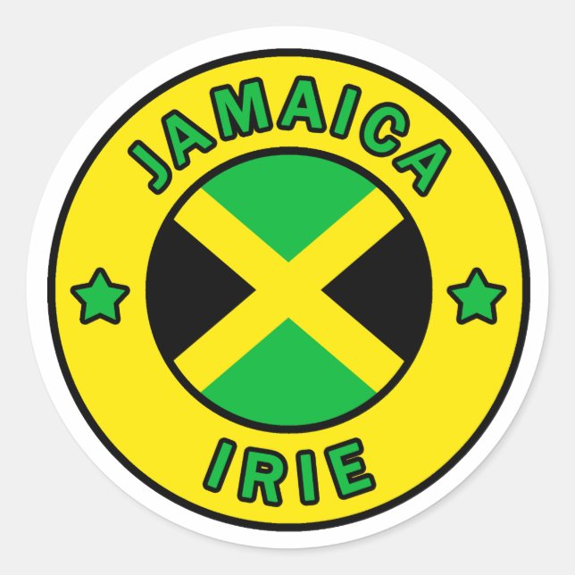 Redondo adesivo da Jamaica (Frente)