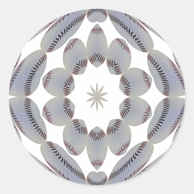 Redondo Adesivo da Mixer de Baseball (Frente)