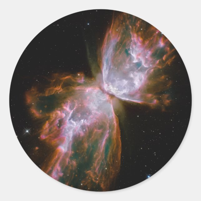 Redondo Adesivo da Nebulosa Bug (Frente)