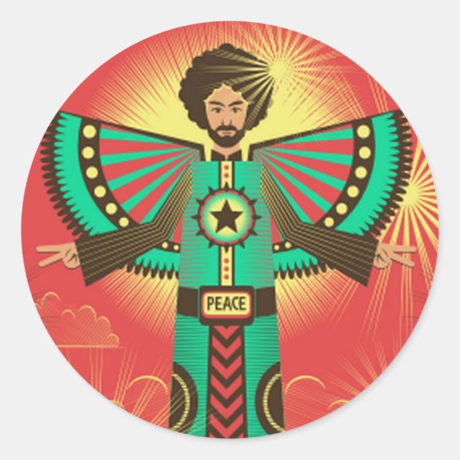 Redondo Adesivo da Peace Shine (Frente)