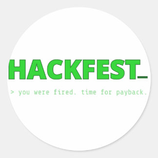 Redondo Adesivo da Tela de Título do Hackfest