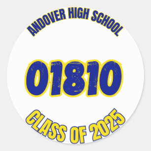 Redondo Adesivo da Turma de 2025 de Andover