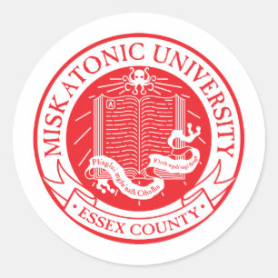 Redondo Adesivo da Universidade Miskatonic