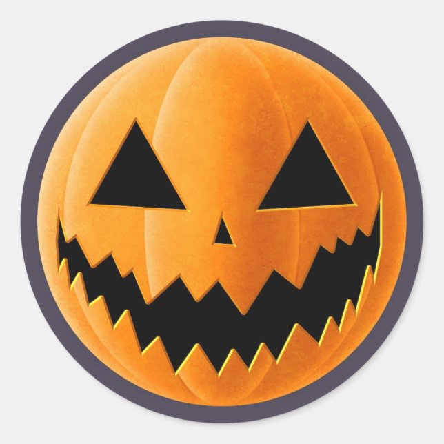 Redondo Adesivo de abóbora redonda (Frente)
