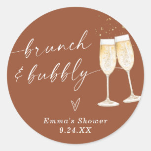 Redondo Adesivo de Agradecimento Boho   Terracota Moderna