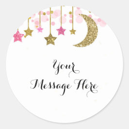 Redondo Adesivo de agradecimento brilho brilho Ouro Rosa