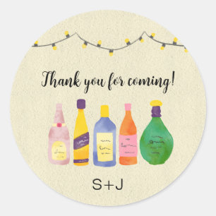 Redondo Adesivo de agradecimento para abastecer o bar