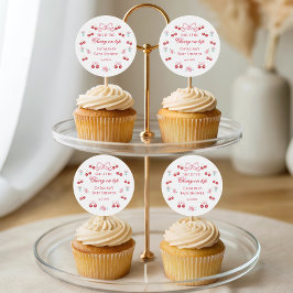 Redondo Adesivo de Agradecimento para Chá de Bebê de Flor 