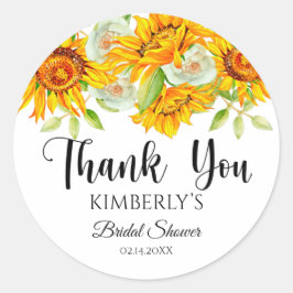 Redondo Adesivo de água-marinha de chuveiro de noiva giras