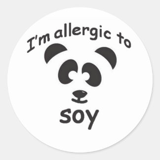 Redondo Adesivo de alergia à soja