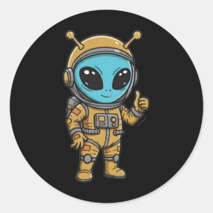 Redondo Adesivo de Alienígena azul