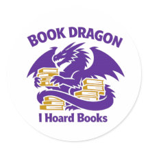 Adesivo de Amante de Livros | Dragão de Livros Eu 