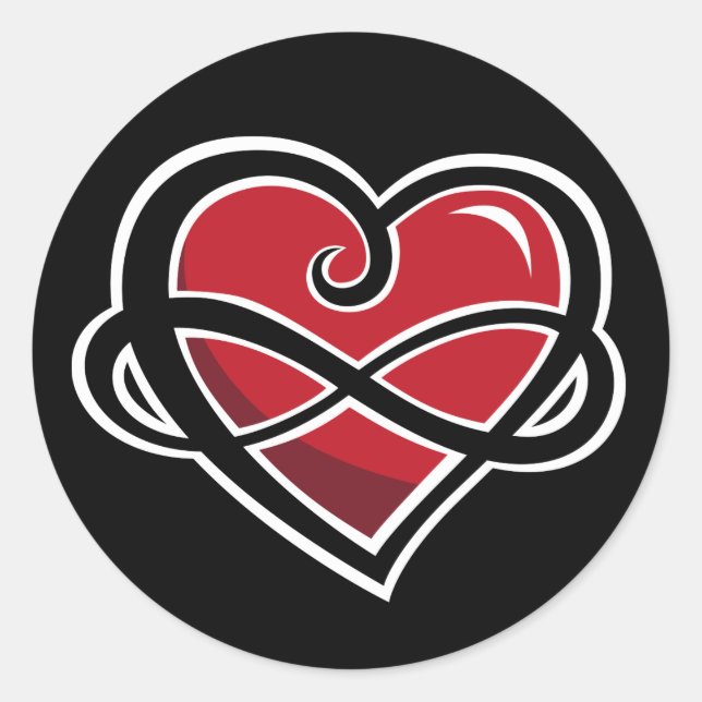 Redondo Adesivo de amor infinito (Frente)