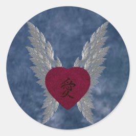 Redondo Adesivo de amor japonês