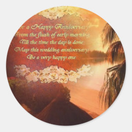 Redondo Adesivo de aniversário