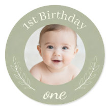 Adesivo de Aniversário com Foto Personalizada - Fe