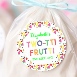 Redondo Adesivo de Aniversário de 2 anos Fruit Two-tti Fru