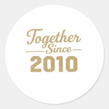 Adesivo de Aniversário Desde 2010 Juntos