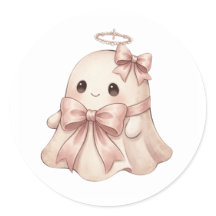 Adesivo de Anjo Fantasma com Arco e Halo