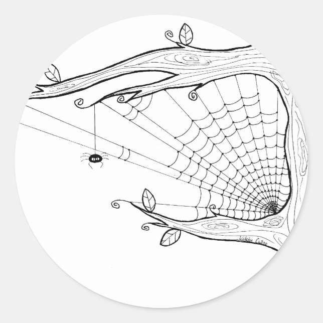 Redondo Adesivo de aranha (Frente)