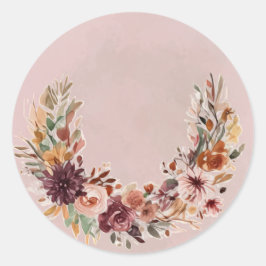 Redondo Adesivo de Arco Floral Elegante de Outono