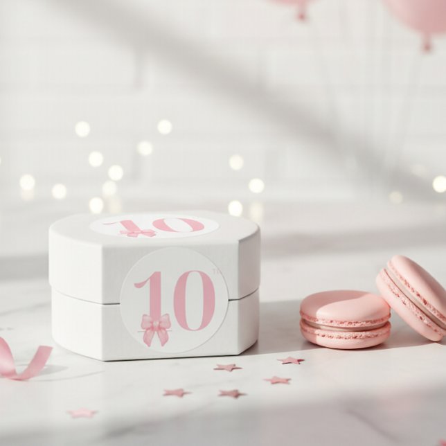 Redondo Adesivo de Arco Rosa para Menina de 10 Anos de Ida (Criador carregado)