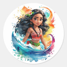 Adesivo de Arte de Anime – Design Circular Vibrant