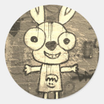 Adesivo de ARTE DE GRAFFITI MONSTRO FELIZ