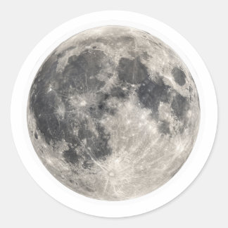 Redondo Adesivo de Arte Estética do Céu Noturno de Lua Che