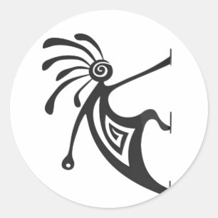Redondo Adesivo de arte tribal
