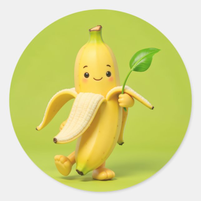 Redondo Adesivo de Banana (Frente)