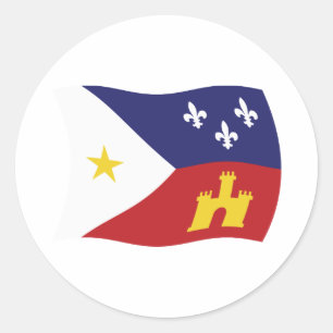 Redondo Adesivo de Bandeira da Acadiana