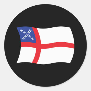 Redondo Adesivo de bandeira da Igreja Episcopal dos EUA