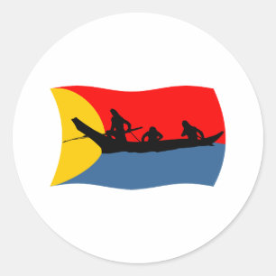 Redondo Adesivo de bandeira da tribo Clatsop